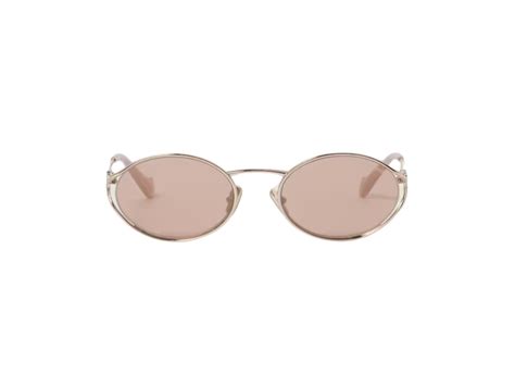 Rose Gold Lenses Miu Miu Logo Sunglasses 